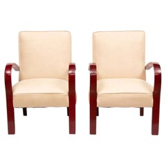 Pair of French Art Deco Bentwood Armchairs, circa 1930