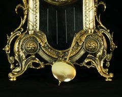 Robert Grant London Brass Mantel Clock Franz Hermle Movement Vintage