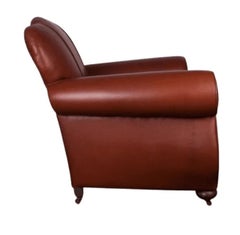 British Art Deco Tan Leather Club Armchair, circa 1930
