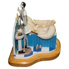 Sarah Jane Szikora Inspired “Peekaboo” Figural Resin Sculpture