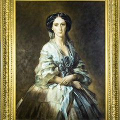F. Meyer Portrait Painting of Empress Maria Alexandrovna After Winterhalter