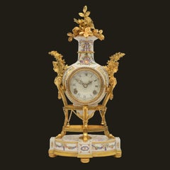 Marie Antoinette V&A Porcelain and Ormolu Mantel Clock