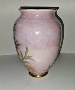 Carlton Ware Art Deco Pink Lustre Floral Vase, England, circa 1930