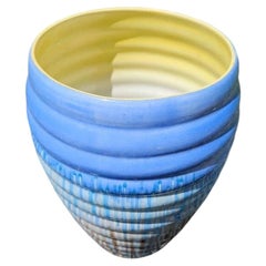 Shelley Art Deco Harmony Drip Ware Ribbed Vase, circa 1930