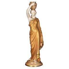 Royal Worcester Porcelain Classical Maiden with Water Pot and Jug