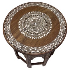 Pair of Anglo-Indian Hoshiarpur Rosewood Inlaid Side Tables
