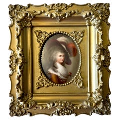 Antique Miniature Portrait Painting of Georgiana, Duchess of Devonshire