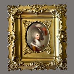 Antique Miniature Portrait Painting of Georgiana, Duchess of Devonshire