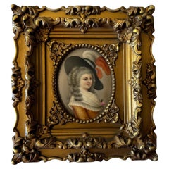 Antique, Miniature, Portrait Painting, Duchess of Devonshire, Georgina