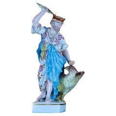 Antique Porcelain Figure of Jupiter, Classical Mythological Sculpture