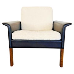 Vintage Danish Hans Olsen Model CS500 Leather & Rosewood Lounge Chair, 1960s