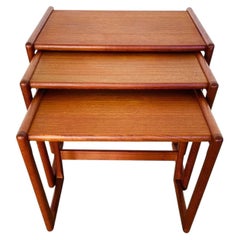 Dänische Vintage-Teakholz-Stapeltische von Kai Kristiansen für Vildbjerg Møbelfabrik