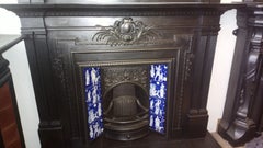Victorian Cast Iron Fireplace Surround with Overmantel Mirror
