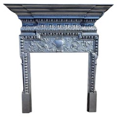 Antique Victorian Cast Iron Fireplace Surround