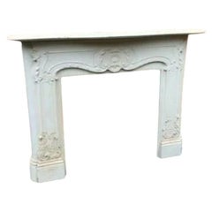 Victorian Rococo Revival Cast Iron Fireplace Surround, 1897