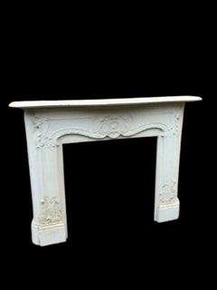 Victorian Rococo Revival Cast Iron Fireplace Surround, 1897
