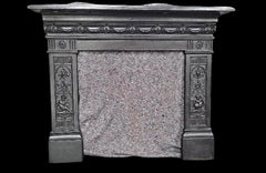 Antique Victorian Cast Iron Fireplace Mantel Surround