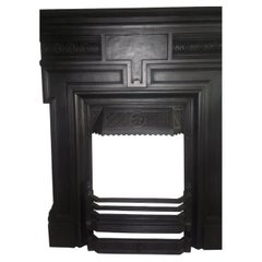 Original Edwardian Cast Iron Combination Fireplace Surround