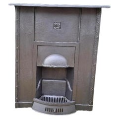 Arts and Crafts Edwardian Cast Iron Combination All-in-One Fireplace