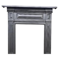 English Antique Victorian Cast Iron Fireplace Surround, circa 1895