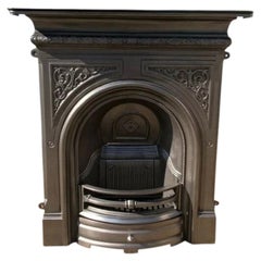 Victorian Style Cast Iron Fireplace with Arched Opening
