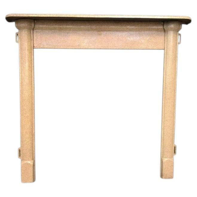 Traditional Enamelled Edwardian Cast Iron Mantel for Wood Burning Stove For Sale