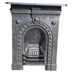 Victorian Period Cast Iron Fireplace with Integrated Mantel and Grate