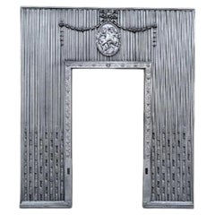 Original Antique Cast Iron Georgian Fireplace Insert