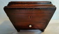 Antique Spanish Mahogany Sarcophagus Jewellery Box, circa 1830