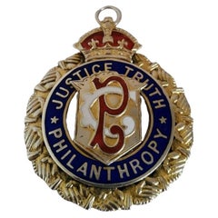 Louis Simpson Silver Gilt Masonic Medallion, 1945