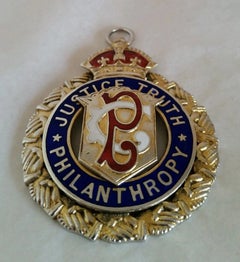 Louis Simpson Silver Gilt Masonic Medallion, 1945