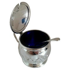 1930s English Sterling Silver Condiment Set by A E Poston