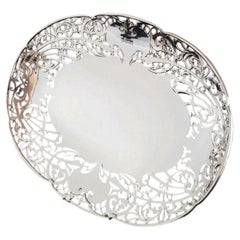 Cooper Brothers Sterling Silver Pierced Cake Stand, Sheffield 1942