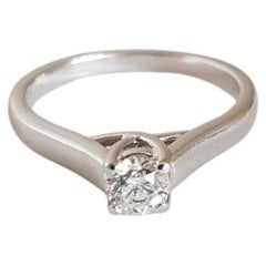 18ct White Gold Brilliant Cut Diamond Solitaire Ring