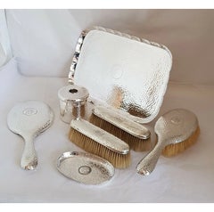 Antique William Comyns Sterling Silver Vanity Set, London 1900–1901