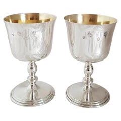 Mid Century Sterling Silver Goblets by Trevor Towner