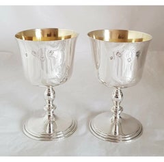 Mid Century Sterling Silver Goblets by Trevor Towner