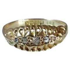 Antique Henry Stratford 18ct Gold Five Stone Diamond Ring, Sheffield 1933
