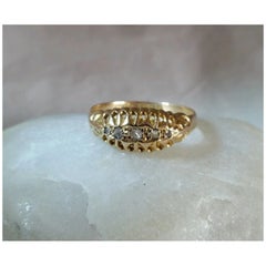 Antique Henry Stratford 18ct Gold Five Stone Diamond Ring, Sheffield 1933