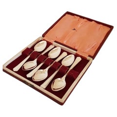 W & J A B Sterling Silver Tea Spoons, George VI Sheffield 1946