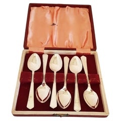 W & J A B Sterling Silver Tea Spoons, George VI Sheffield 1946