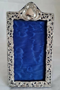 H V Pithey Antique Art Nouveau Sterling Silver Photograph Frame, Birmingham 1904