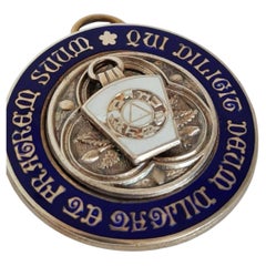 George Kenning Sterling Silver-Gilt Masonic Presentation Medallion, 1958