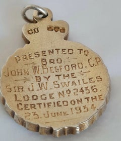 Chester Sterling Silver-Gilt Masonic Buffalo Presentation Medallion, 1934