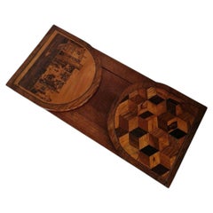 Antique Victorian Tunbridge Ware Inlaid Book Slide, circa 1840