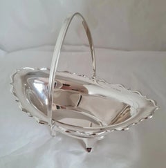 Joseph Rodgers & Sons Sterling Silver Swing-Handle Basket, Sheffield 1919