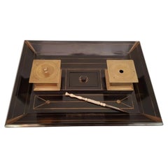 Antique Regency Twin Inkwell Desk Standish, circa 1820