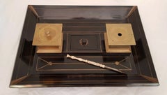 Antique Regency Twin Inkwell Desk Standish, circa 1820