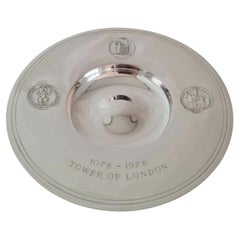 St. James House Sterling Silver Tower of London Armada Dish, 1978