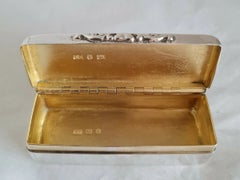Antique Robert Thornton Victorian Sterling Silver Snuff Box, Birmingham 1867